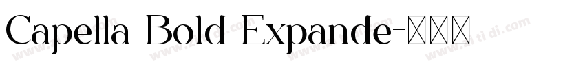 Capella Bold Expande字体转换